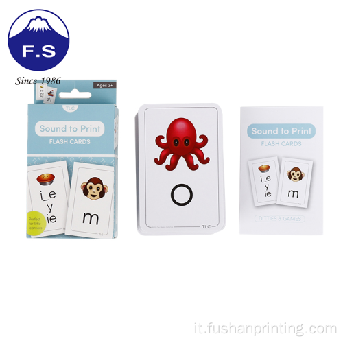 Design di stampa personalizzato Educational Alphabet Flash Cards